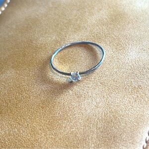 Tiniest Light Blue Topaz sterling silver Ring